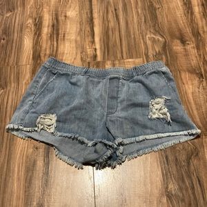 Aeries light blue shorts with 2 holes size:L